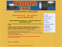 Tablet Screenshot of pneuservis-trebes.cz